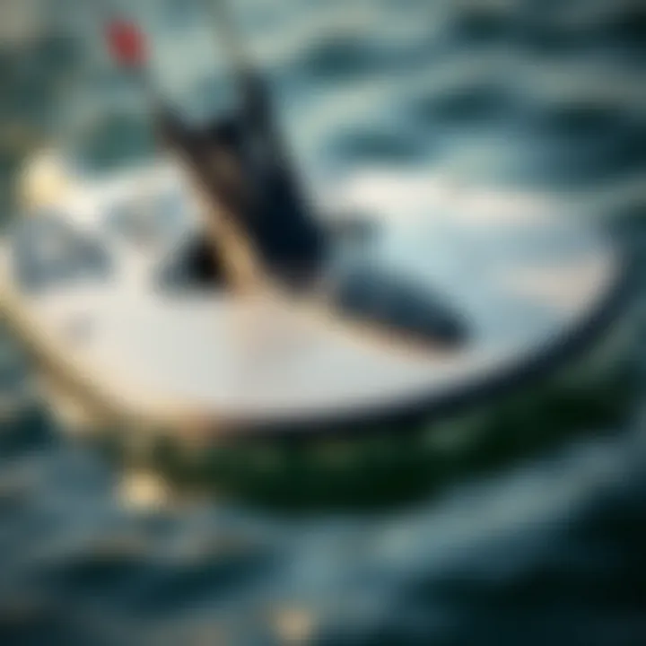 Close-up of jetfoil technology showcasing its design