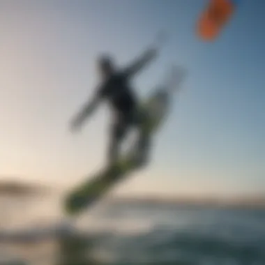 Kiteboarders showcasing various techniques on the water