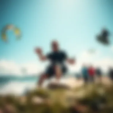 A kitesurfing community event fostering connections and learning