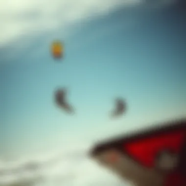 Thrilling Kiteboarding Experience Kiteboarding Action with Lift Foils