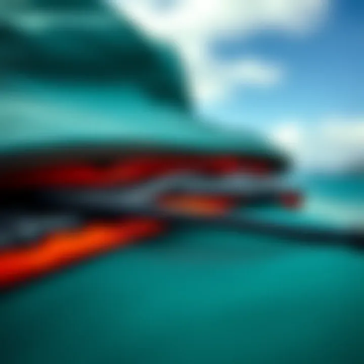 Close-up of materials used in high-performance kiteboarding hats