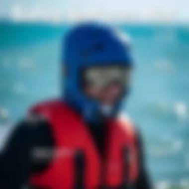 Safety features of a waterproof floating hat highlighted