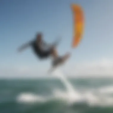 Kiteboarding skill development session on the water