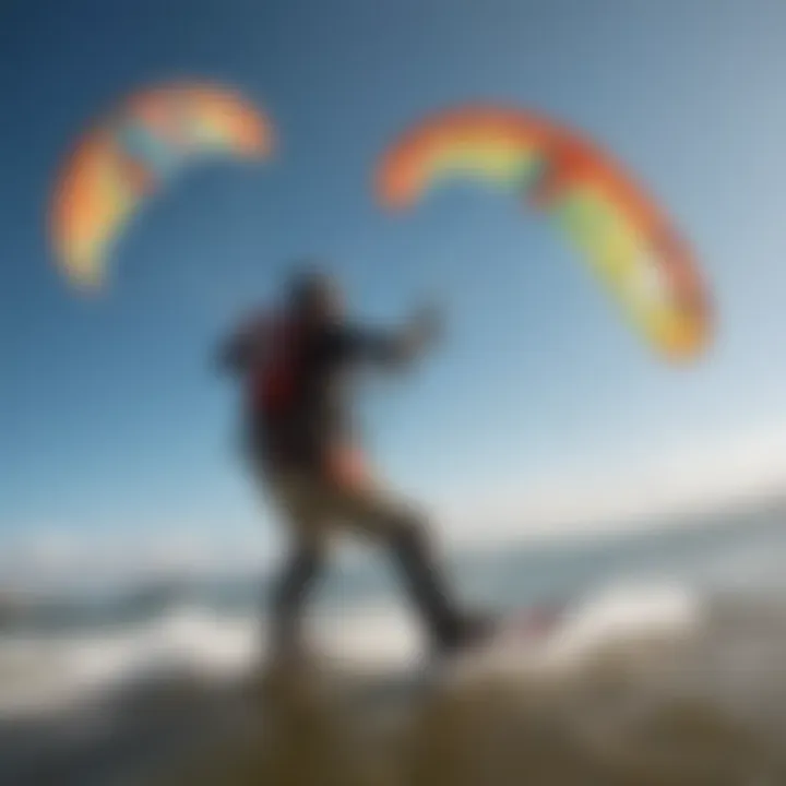 Close-up of high-performance kite equipment