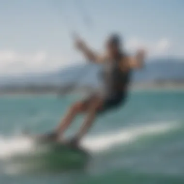 Kiteboarding enthusiast enjoying the ride powered by efoil technology.