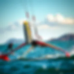 Detailed view of hydrofoil wings