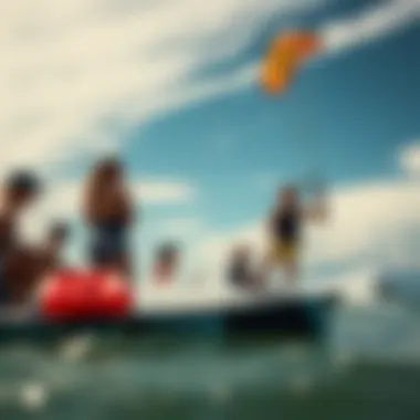 Kiteboarding community enjoying LiquidForce products