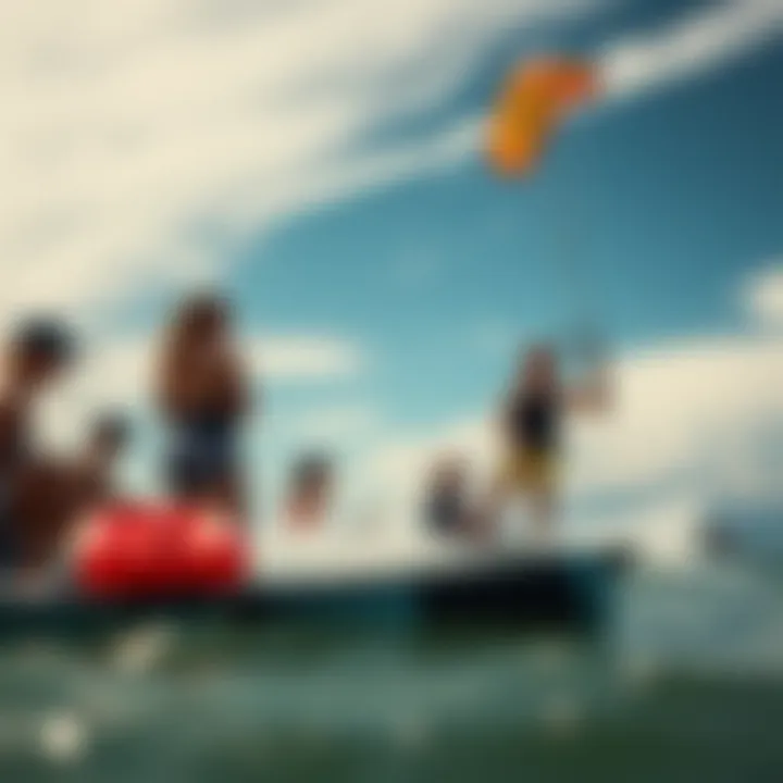 Kiteboarding community enjoying LiquidForce products