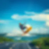 Dynamic kiteboarding scene in Charleston's winds