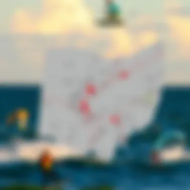 Detailed Ohio wind direction map highlighting key kiteboarding zones