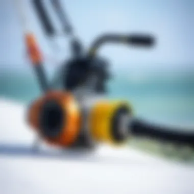 Innovative Design of Ozone Kite Pumps Detailed view of Ozone kite pump design showcasing its features