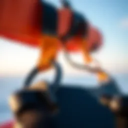 A close-up view of slingshot straps showcasing their texture and durability