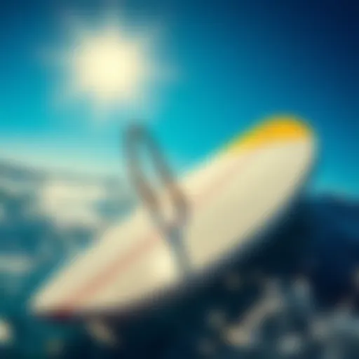 Detailed view of a foil surfboard highlighting its design and structure