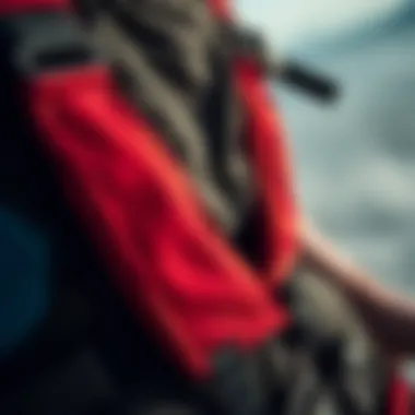 Close-up of the material technology utilized in the Ion kite harness
