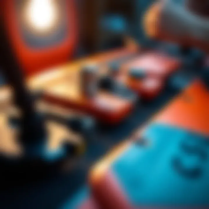 Detailed components of a hydrofoil surfboard