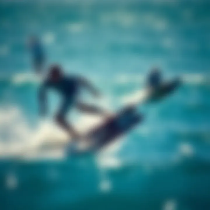 Rider executing advanced hydrofoil surfing techniques