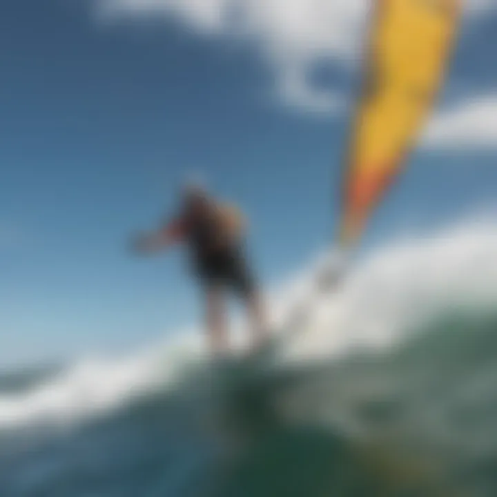 Kiteboarder analyzing wind data for a successful ride