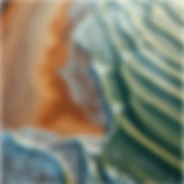 Aerial view of Jones Beach showcasing tidal patterns