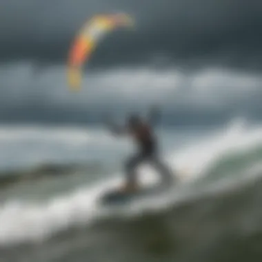 Weather patterns influencing kiteboarding conditions