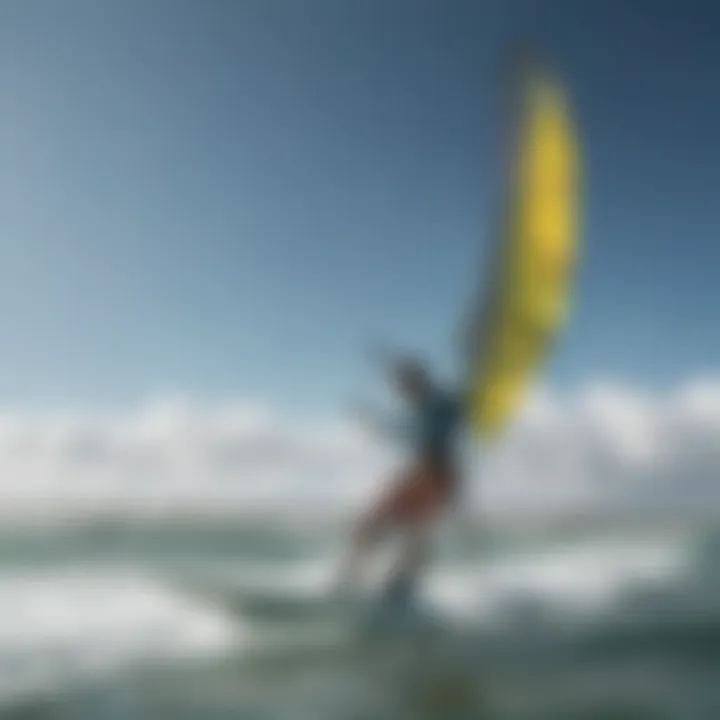 Kiteboarders enjoying their sport under a clear sky, with radar data informing safety