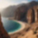 Stunning view of the rugged cliffs surrounding Wadi Lahami