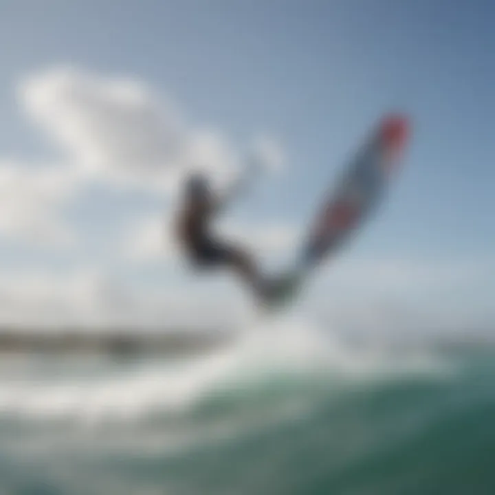 Kiteboarders enjoying the winds and waves at Watamu's renowned kiteboarding spots.