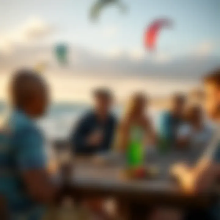 Guests enjoying community activities at Waves Village Resort