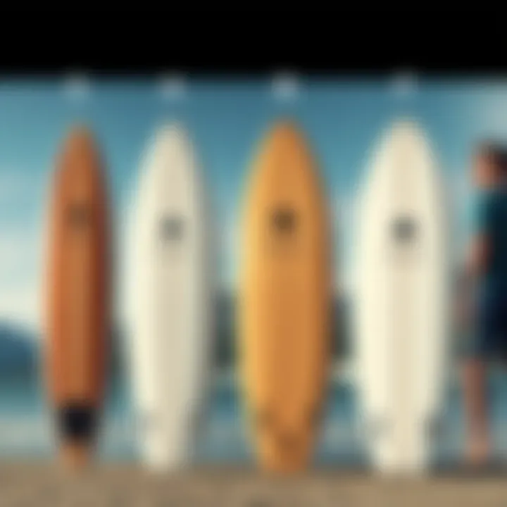 Comparison of Waydoo Surfboard with Traditional Surfboards Comparison graphic showing the Waydoo surfboard alongside traditional surfboards