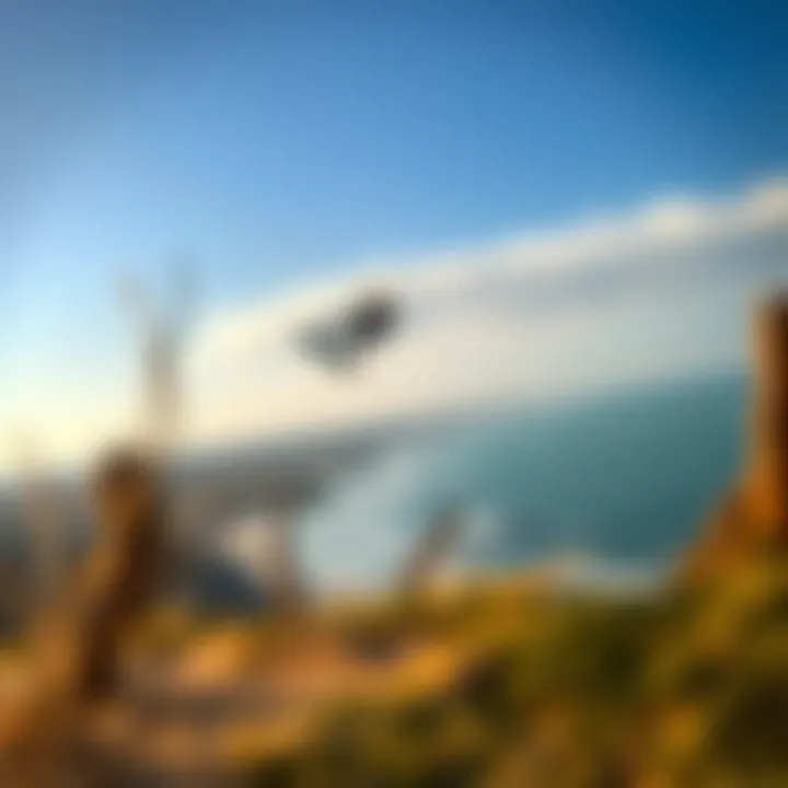 Beautiful Coastline of Traverse City for Kiteboarding Scenic view of Traverse City's coastline with kiteboarding spots