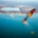 Seasonal Transitions Over Lake Erie Aerial view of Lake Erie showcasing seasonal color changes