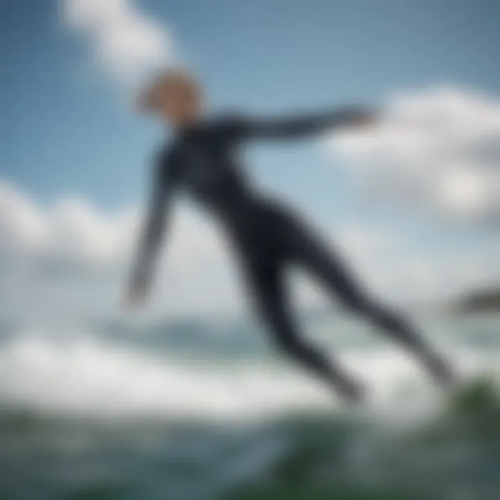 Tall woman enjoying water sports in a well-fitted wetsuit