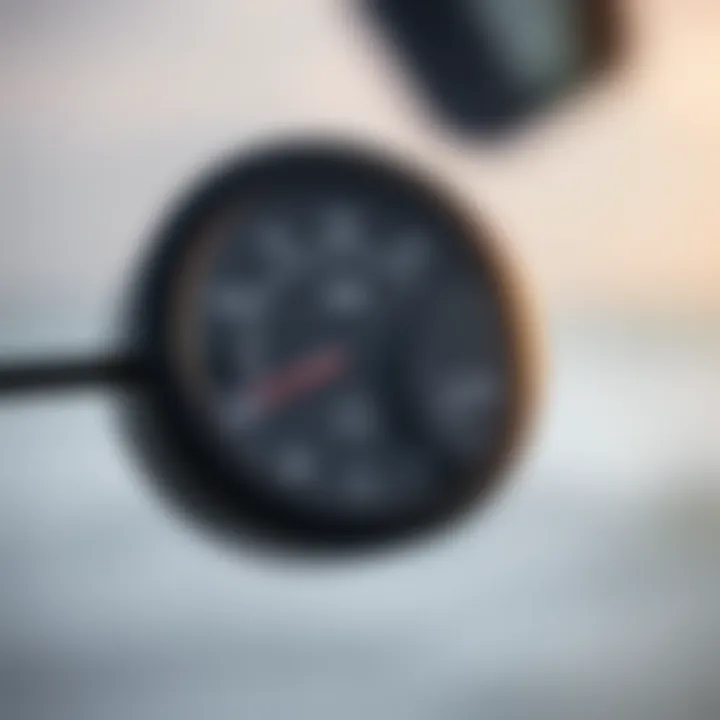 Understanding Wind Speed for Kiteboarding Wind speed gauge illustrating precision for kiteboarding