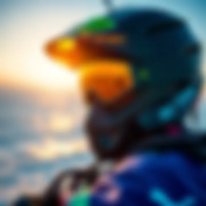 Close-up of high-quality kiteboarding gear