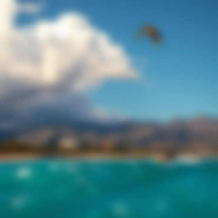 Scenic kiteboarding destination with stunning views